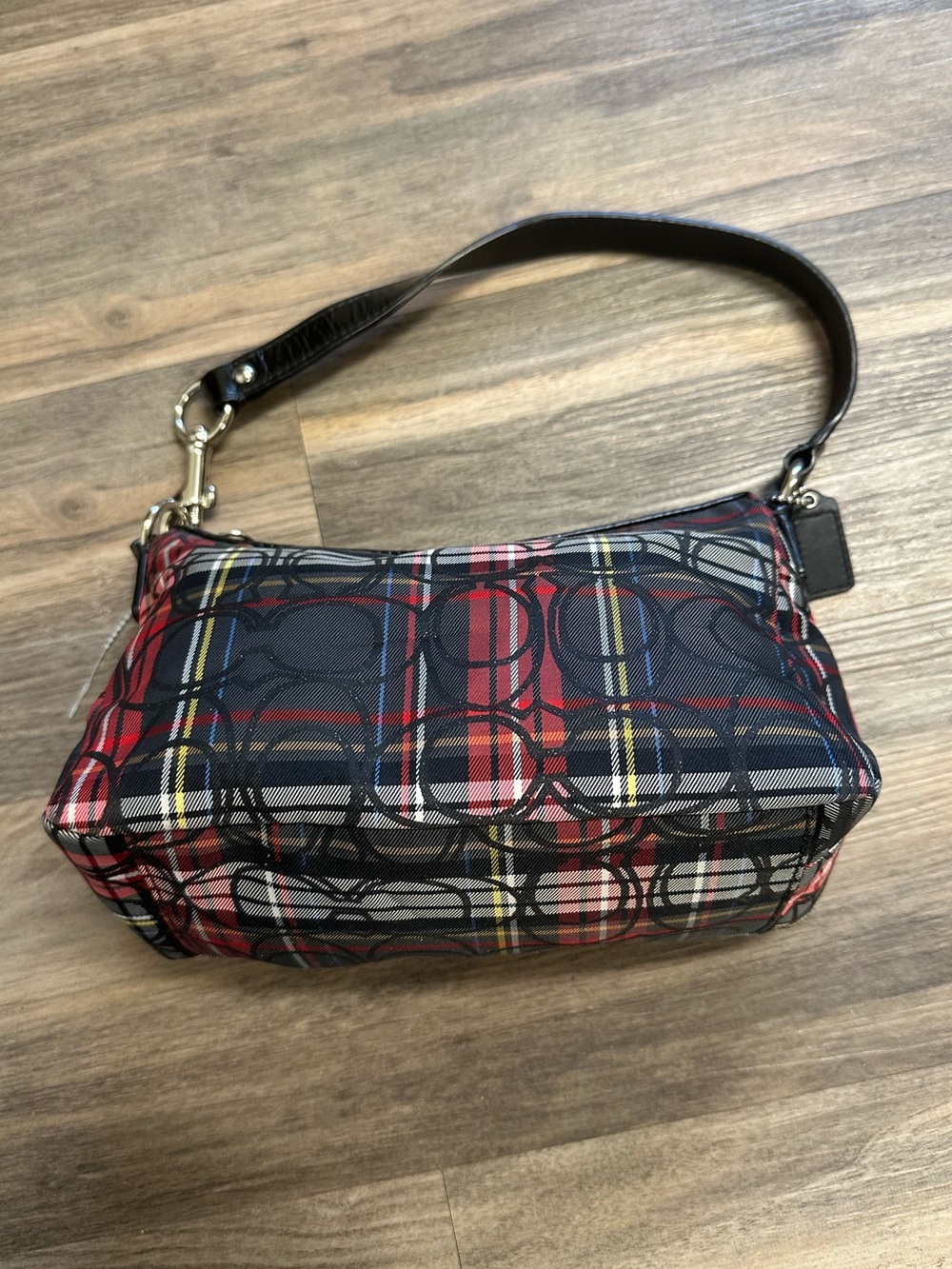 Coach Poppy Tartan Plaid Shoulder Bag